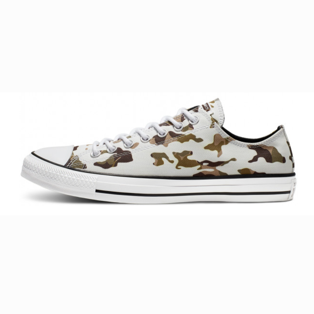Кеды Converse Chuck Taylor All Star ALLOVER CAMO LOW TOP (бело-серые) — Белый / серый — фото 1