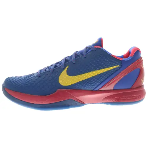 Nike Zoom Kobe 6 Kobe 6 FC Barcelona Home Comfortable and Versatile Practical Non-slip Lightweight Low-top Basketball Shoes Men's Blue and Red