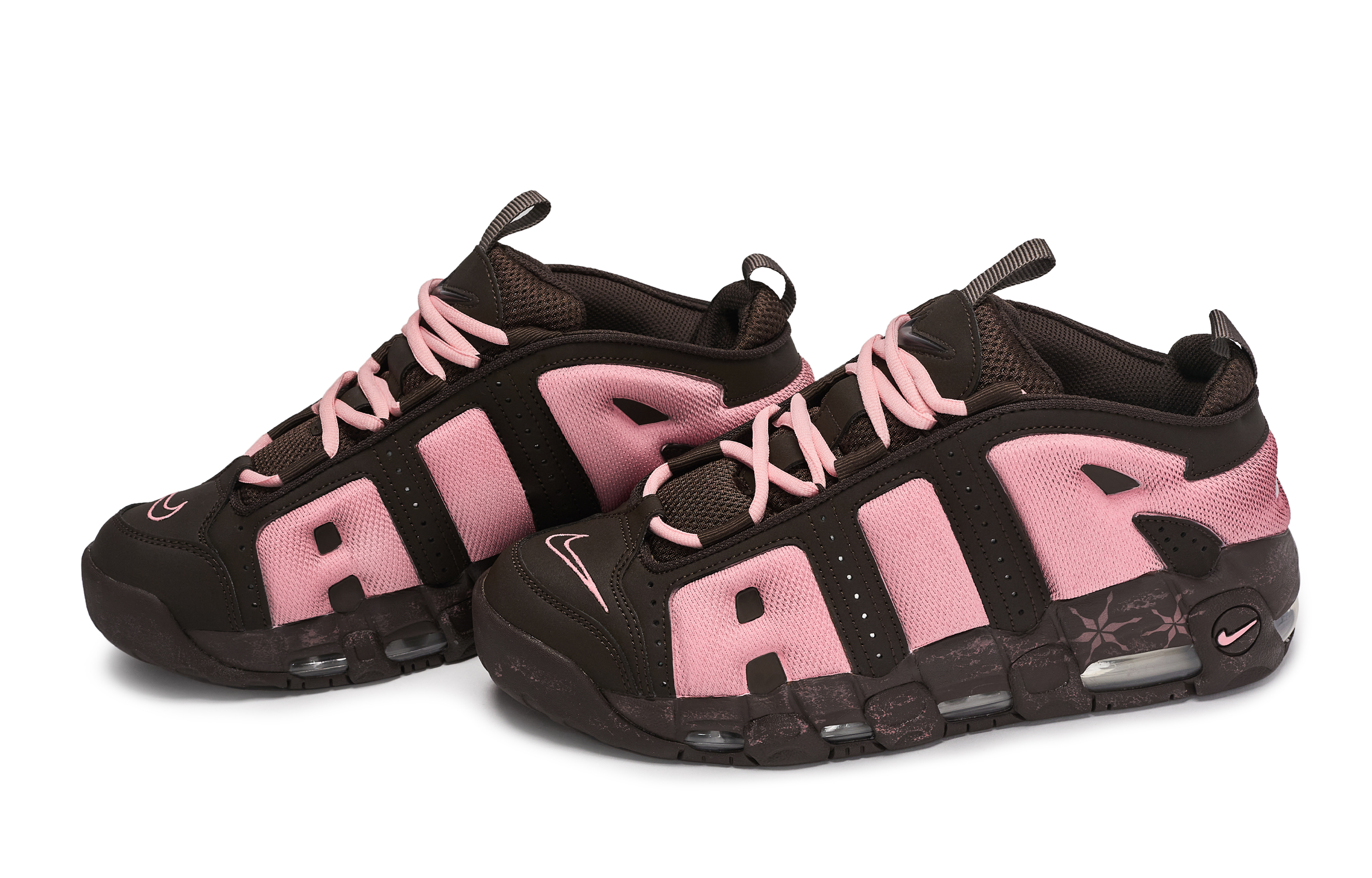Nike Air More Uptempo 811 Manufacturing, Raspberry Cocoa, Special Shoe Box Mid top Vintage Basketball Shoes Unisex