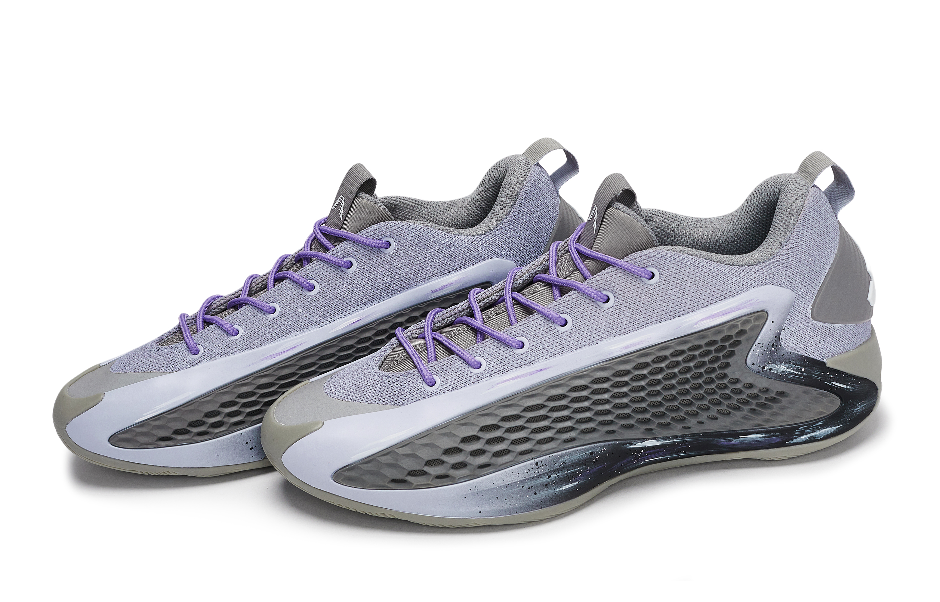 Adidas A.E. 1 Star Woven Abrasion Resistant Abrasion Resistant Low top Basketball Shoes Unisex Black Gray Purple