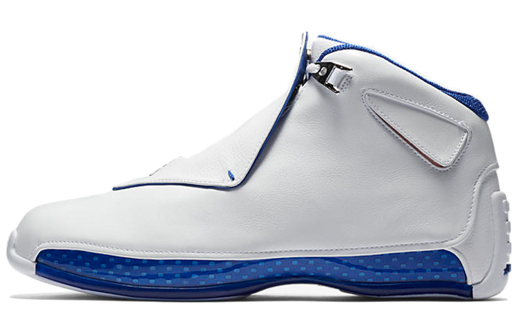 Jordan Air Jordan 18 Retro White Sport Royal OG All-Star Mid-top Retro Basketball Shoes Men and Women Same Style White Blue 2018