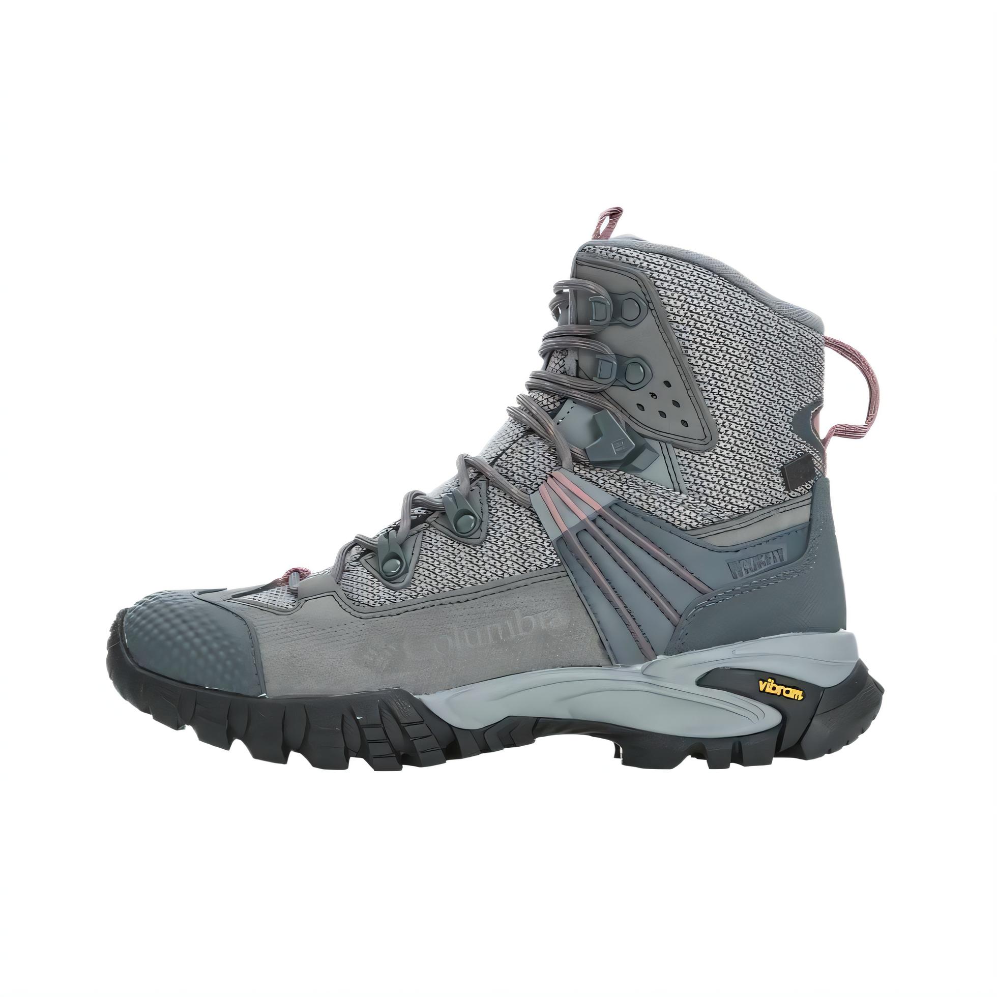 Columbia Hiking Abrasion Resistant Abrasion Resistant Mid top Mountaineering Shoes Women’s Titanium Gray Steel