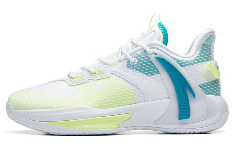 Anta Pounce 2.0 Hayward GH comfortable and versatile fabric leather non-slip wear-resistant lightweight high-top basketball shoes men's white yellow blue