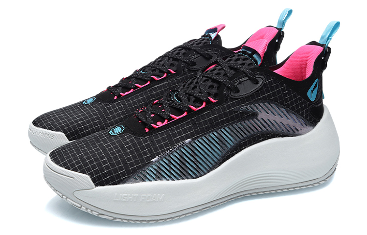 Li Ning Badfive 1 Basketball Shoes Unisex Low Top Black/Blue/Pink