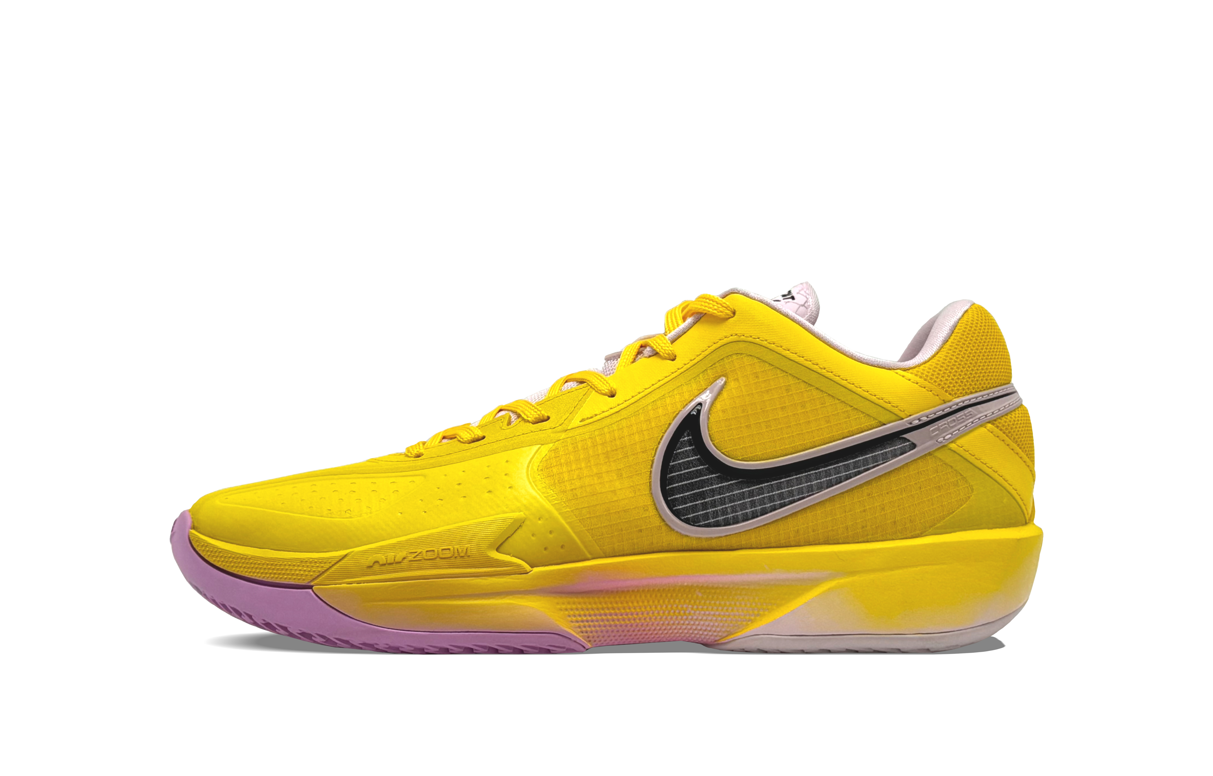 Nike G.T. CUT CROSS Slip Resistant Abrasion Resistant Low top Basketball Shoes Unisex Yellow Pink