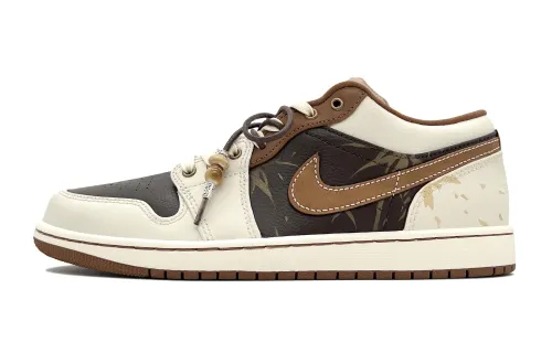 Jordan Air Jordan 1 Cushioning Low top Vintage Basketball Shoes Men's Ecru