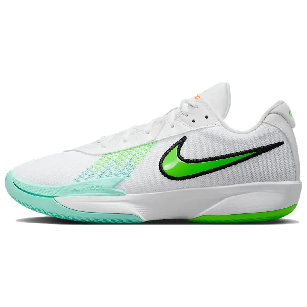 Nike Air Zoom G.T. Cut Academy Abrasion Resistant Grip Low top Basketball Shoes Unisex White Green