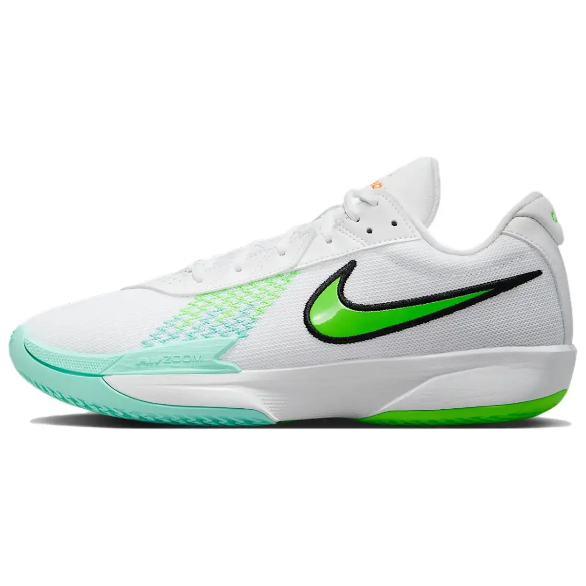 Nike Air Zoom G.T. Cut Academy Abrasion Resistant Grip Low top Basketball Shoes Unisex White Green