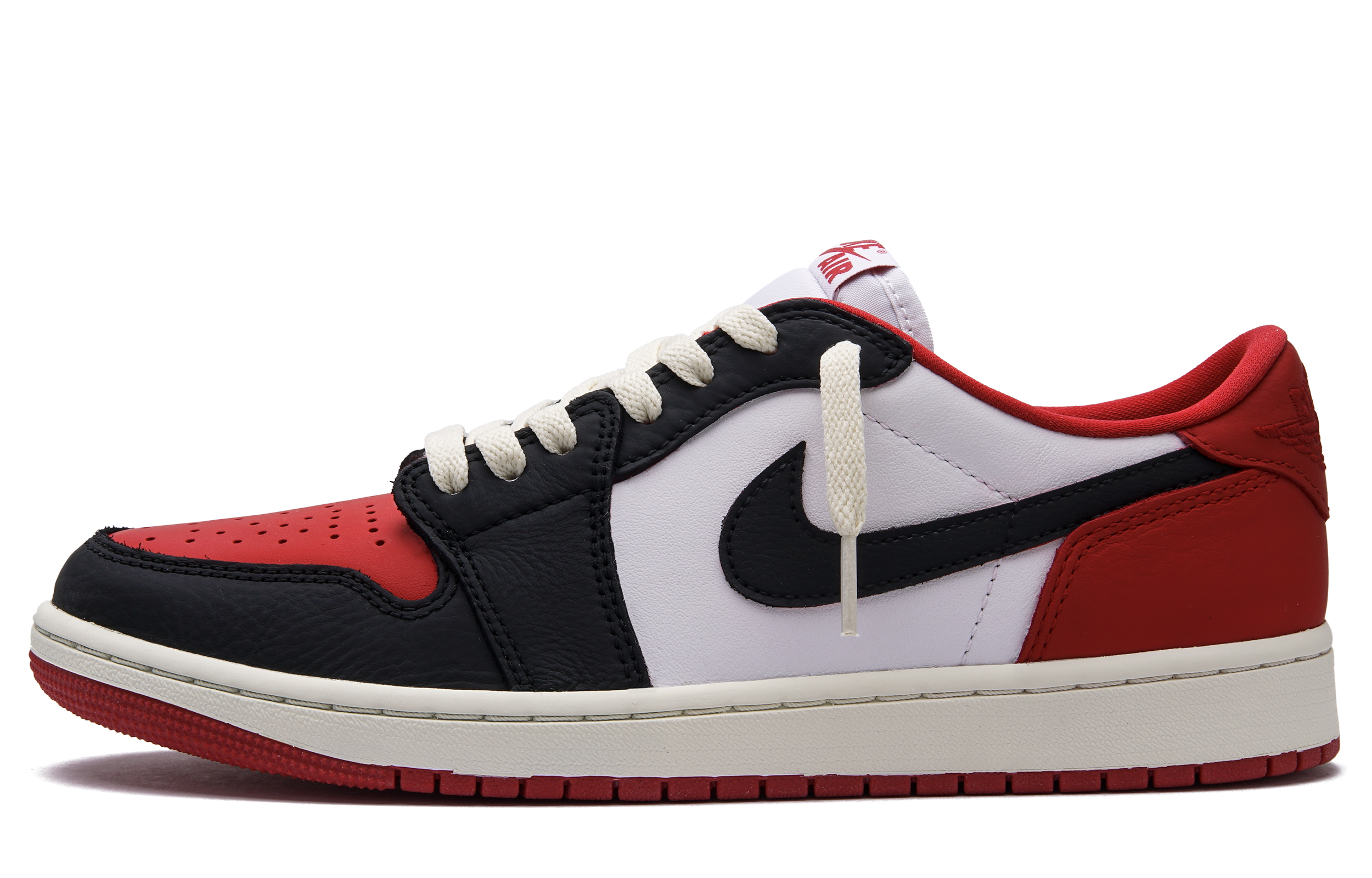 Jordan Air Jordan 1 Slip Resistant Low top Vintage Basketball Shoes Unisex Red