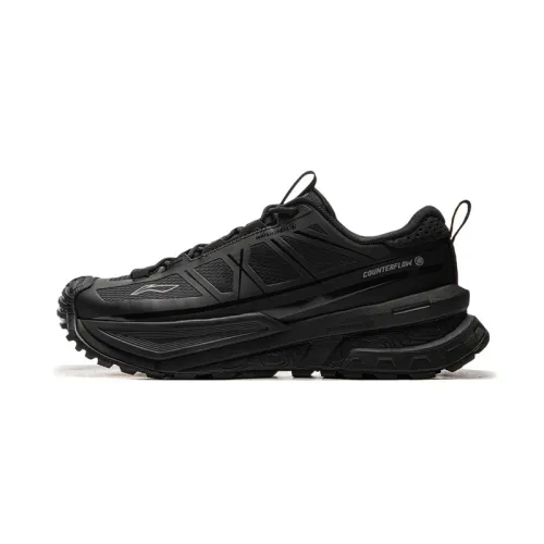 Li Ning Outdoor CF Tracing, Xingchuan SE Sports Low top Outdoor Hiking Shoes Unisex Black
