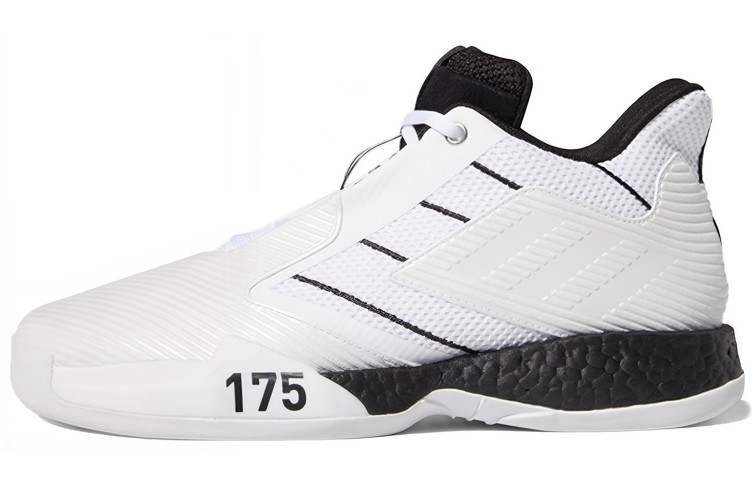 Adidas T mac Millennium 2 Tracy McGrady comfortable and versatile shock-absorbing and wear-resistant low-top retro basketball shoes men's white and black