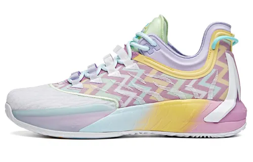 Anta GH1 Hayward GH1-Low Easter low-top practical basketball shoes for men, white, pink and purple