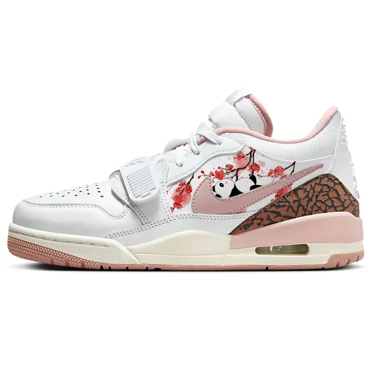 Jordan Legacy 312 Abrasion Resistant Slip Resistant Low top Vintage Basketball Shoes Women's White Pink