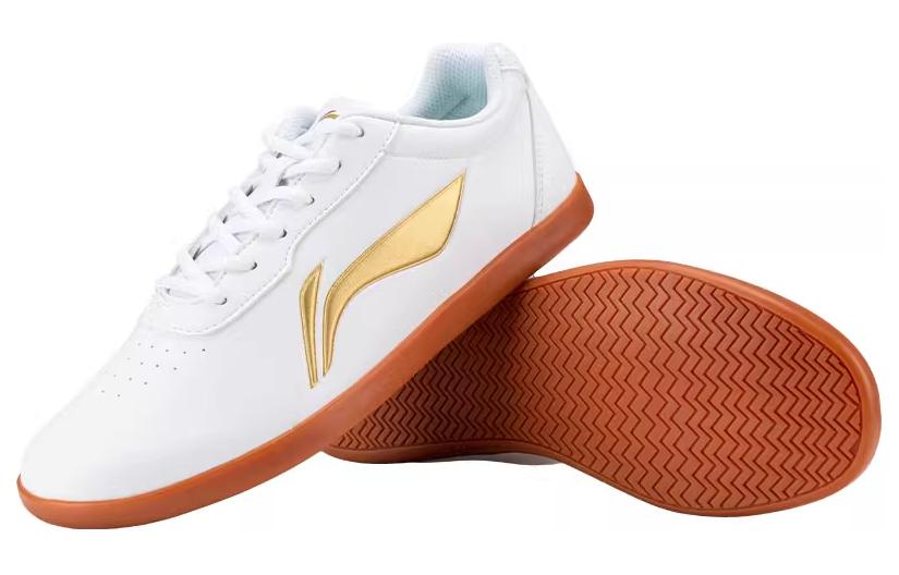 Li Ning Tai Chi Slip Resistant, Abrasion Resistant, Breathable Low top Training Shoes Unisex Red White