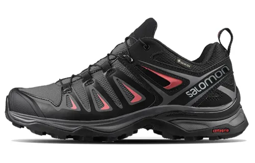 SALOMON X Ultra 3 Mountaineering & Hiking Shoes Women's Low Top Gray/Black/Red