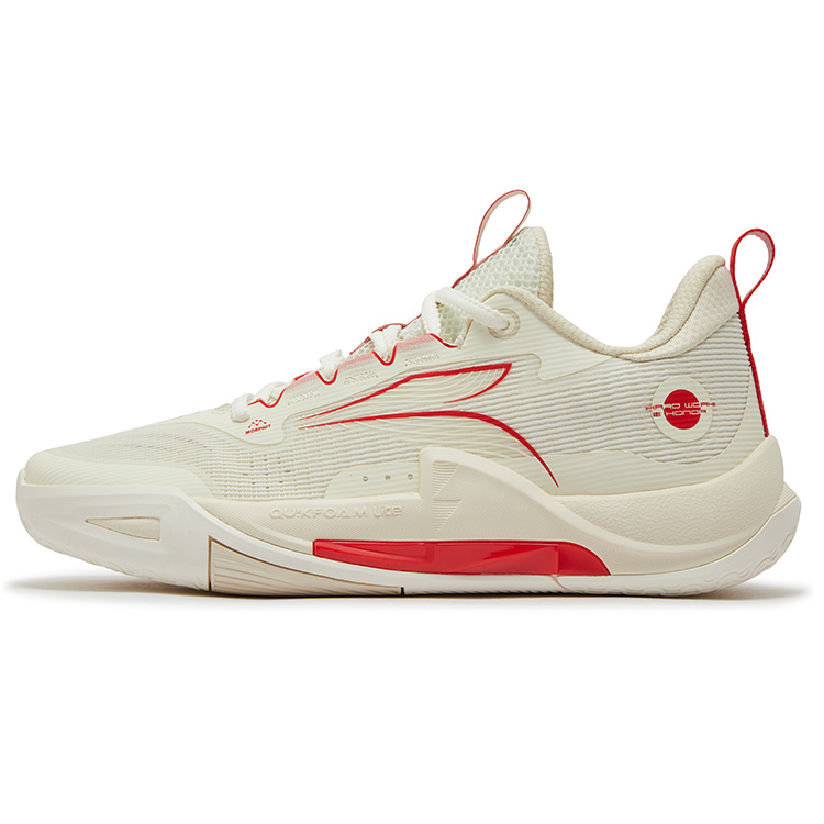 361° DVD TEAM 2 SE Cushioning Slip Resistant Abrasion Resistant Low top Basketball Shoes Men’s Lotus Seed White