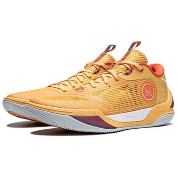 Li Ning Wade Ice Blood 2 Basketball Shoes Men’s Low Top Milk Orange Yellow