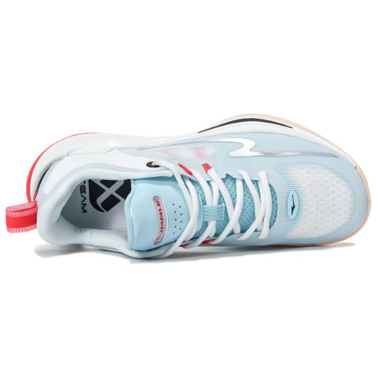 Erke Obedient And Humble Comfortable Slip Resistant Low top Basketball Shoes Men’s White Blue