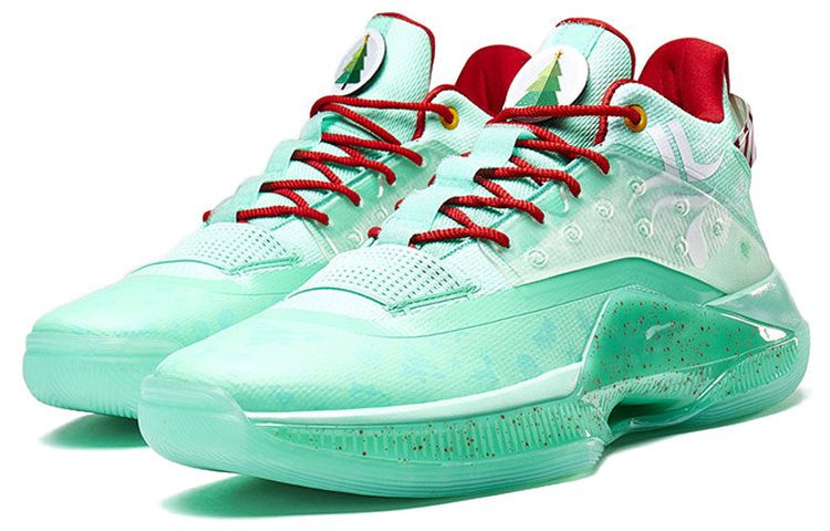 XTEP Levitation 4 Jeremy Lin Tactical Boots Low top Basketball Shoes Men’s Green Red