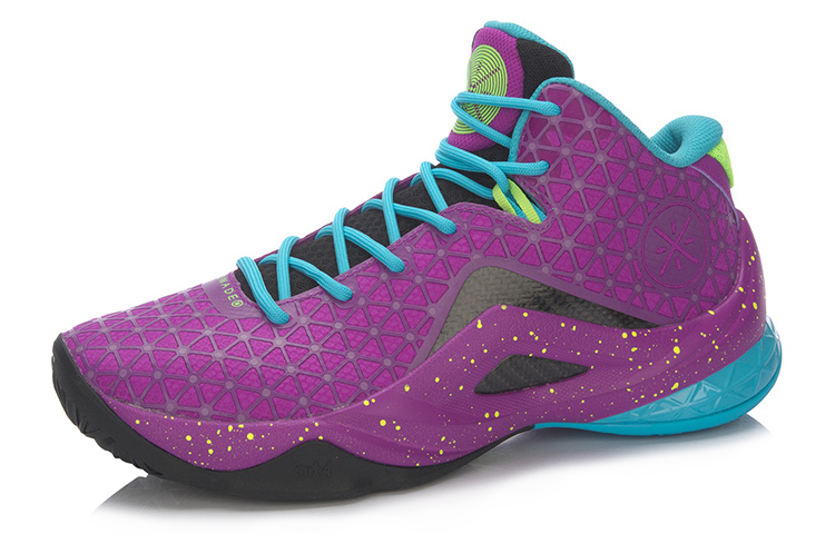 Li Ning All In Team 4 Basketball Shoes Men’s Mid Top Purple/Blue