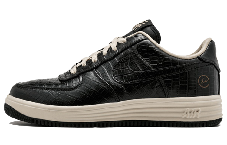 Fragment Design x Nike Lunar Force 1 Fragment HTM Cow Split Leather Non slip Lightweight Low top Skateboard Shoes Men's