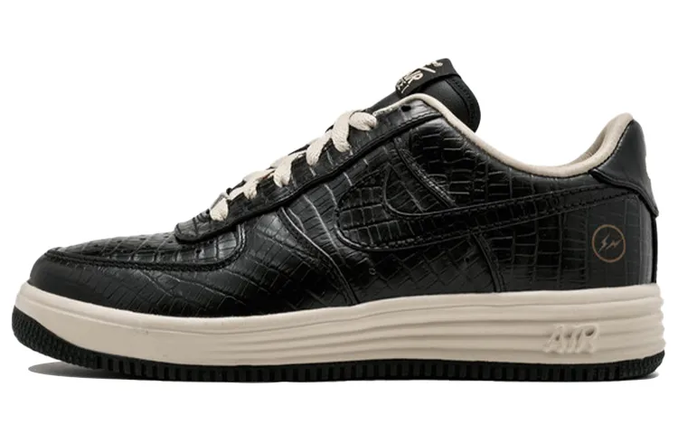 Fragment Design x Nike Lunar Force 1 Fragment HTM Cow Split Leather Non slip Lightweight Low top Skateboard Shoes Men's