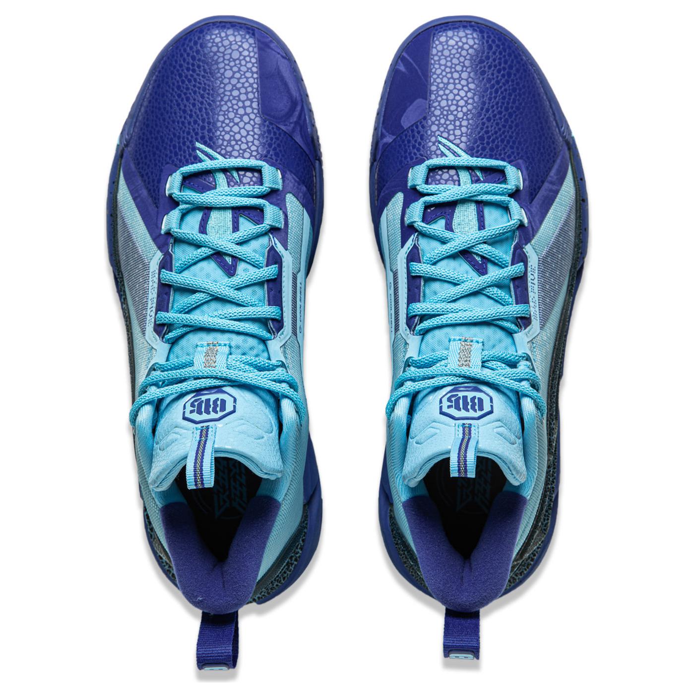 Li Ning BadFive 4 Cushioning Abrasion Resistant Breathable Mid top Basketball Shoes Men’s Blue