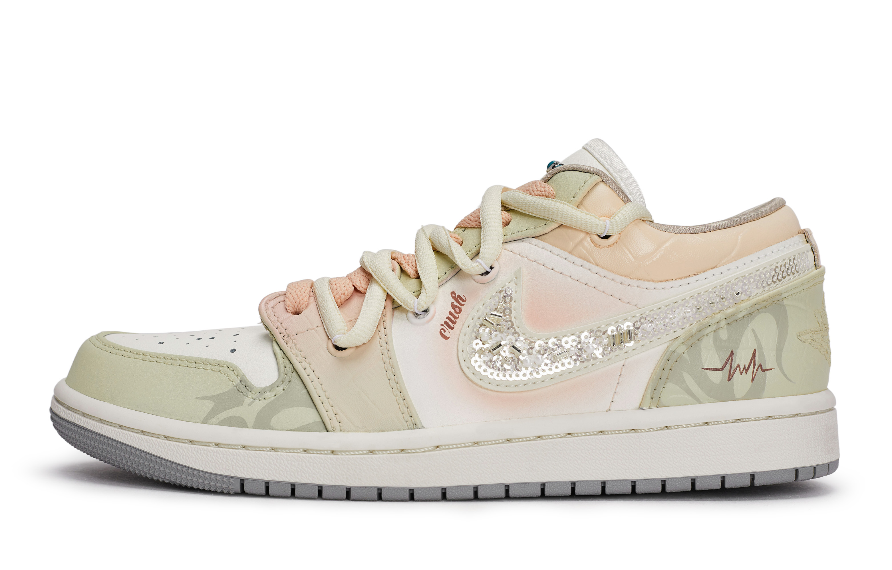 Jordan Air Jordan 1 REGO Hot Dog, Heartfelt Moment Abrasion Resistant Low top Vintage Basketball Shoes Unisex