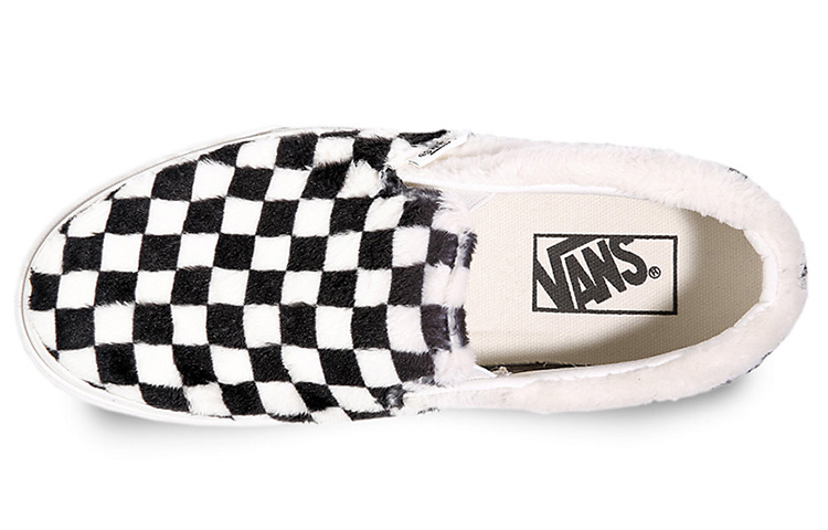 Кеды Vans slip-on sherpa' (черно-белые) — фото 5