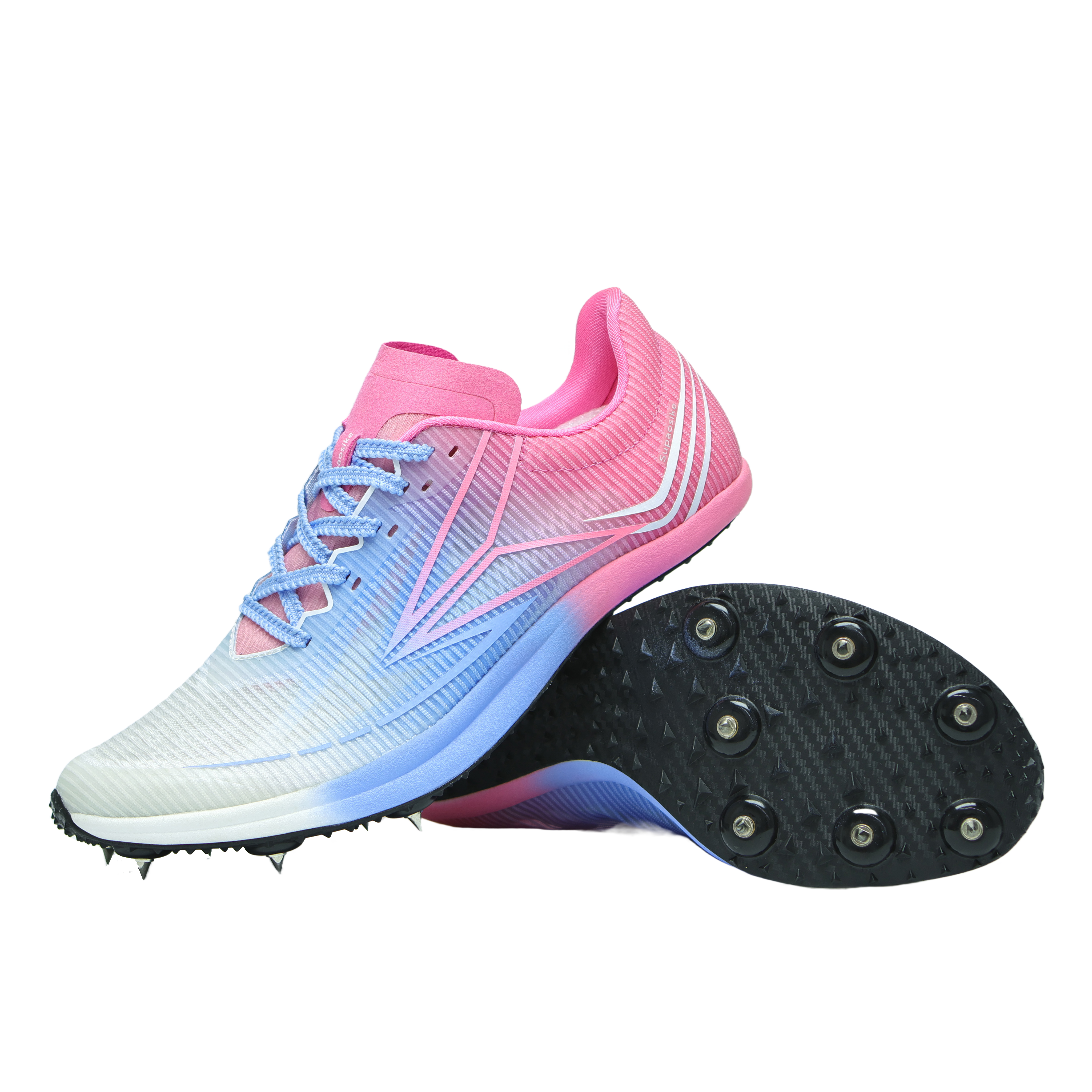 SUPAOSIKE Cushioning Support Abrasion Resistant Low top Broken Ten S9 Unisex Blue Pink
