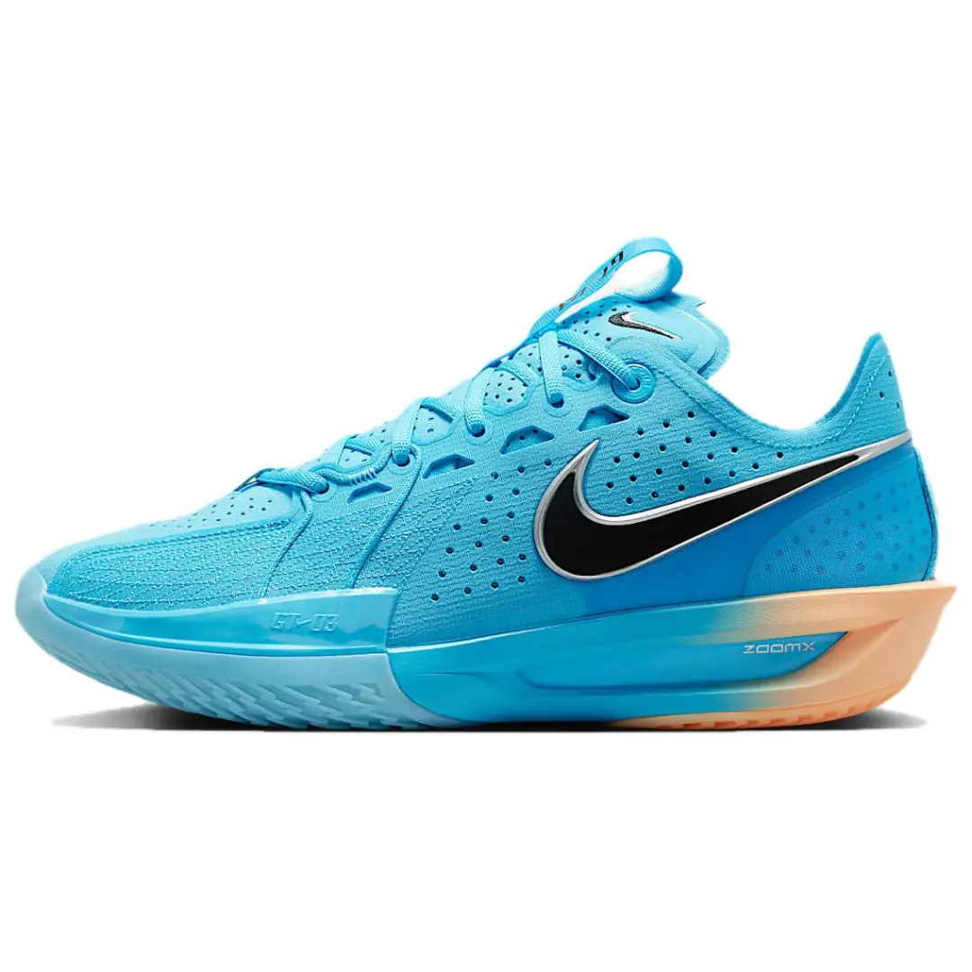 Nike G.T. Cut 3 Slip Resistant Abrasion Resistant Low top Basketball Shoes Men's Blue Black Asian Version