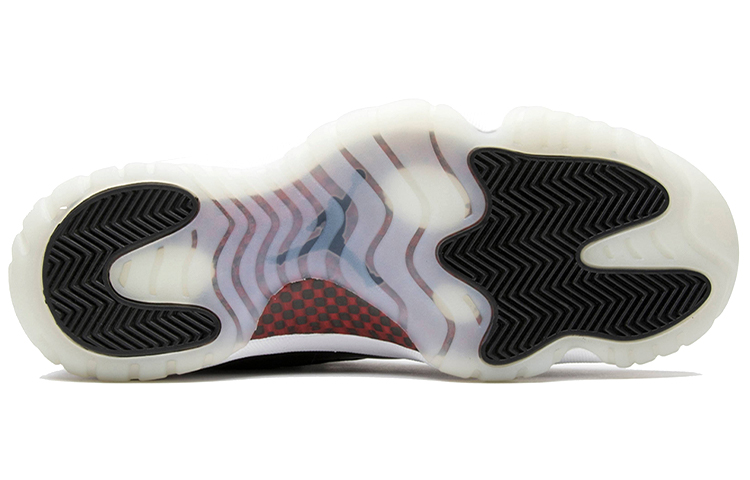 Мужские кроссовки Jordan Air Jordan 11 (черные) — 黑/活力红/乳白/白 — фото 6