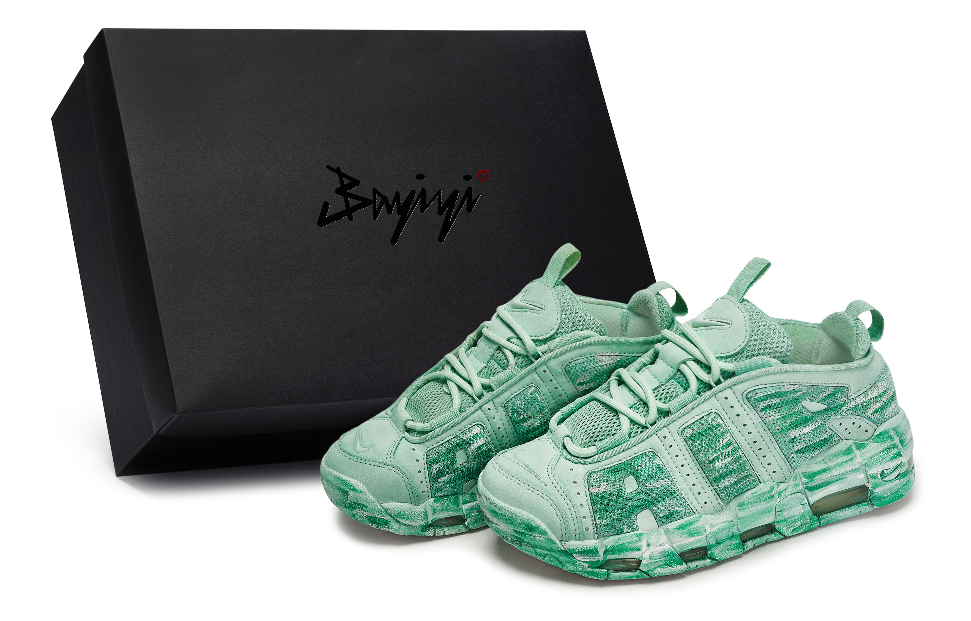 Nike Air More Uptempo Low top Vintage Basketball Shoes Unisex Green