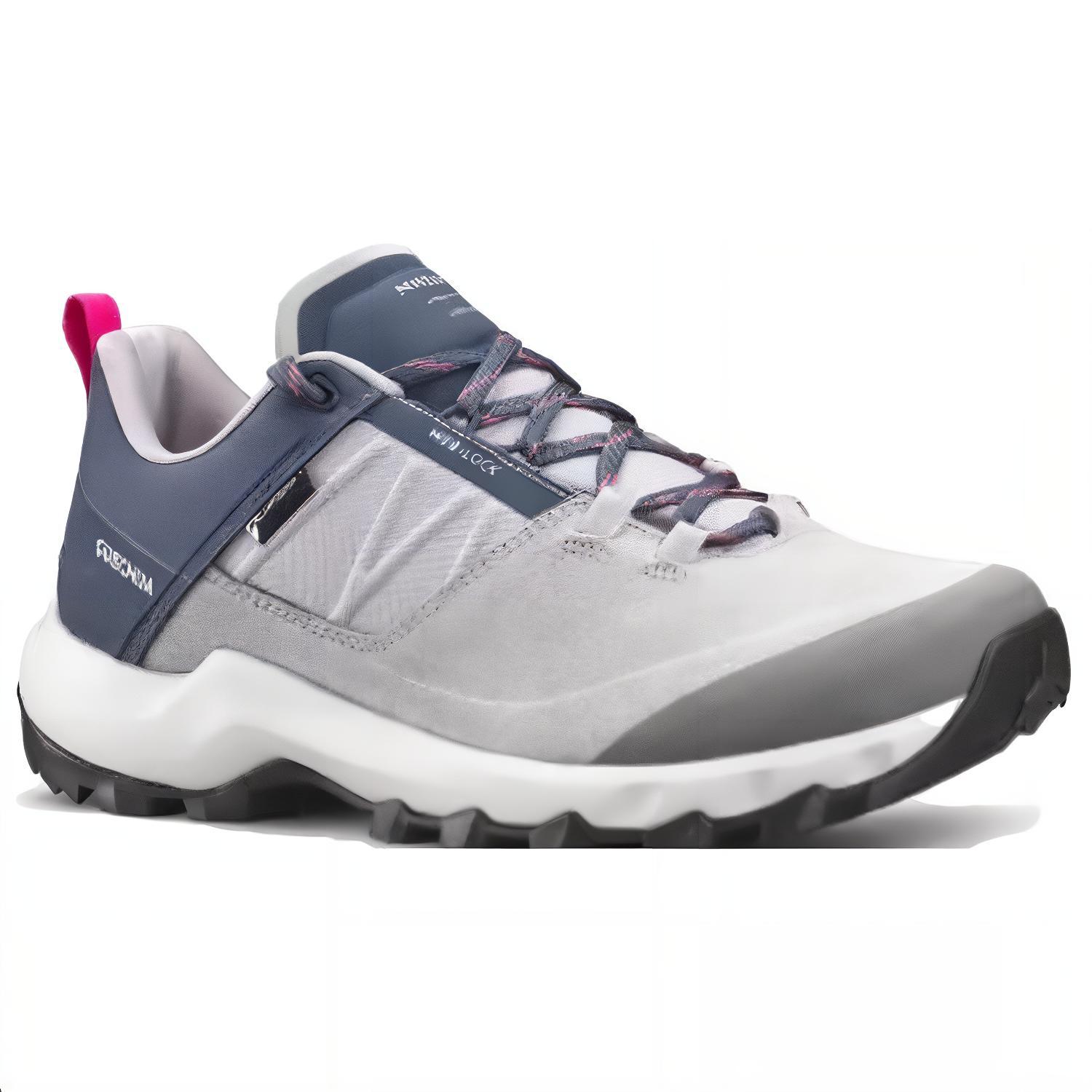 DECATHLON MH500 Cushioning Slip Resistant Cushioning Slip Resistant Low top Hiking Shoes Women’s Silver Gray