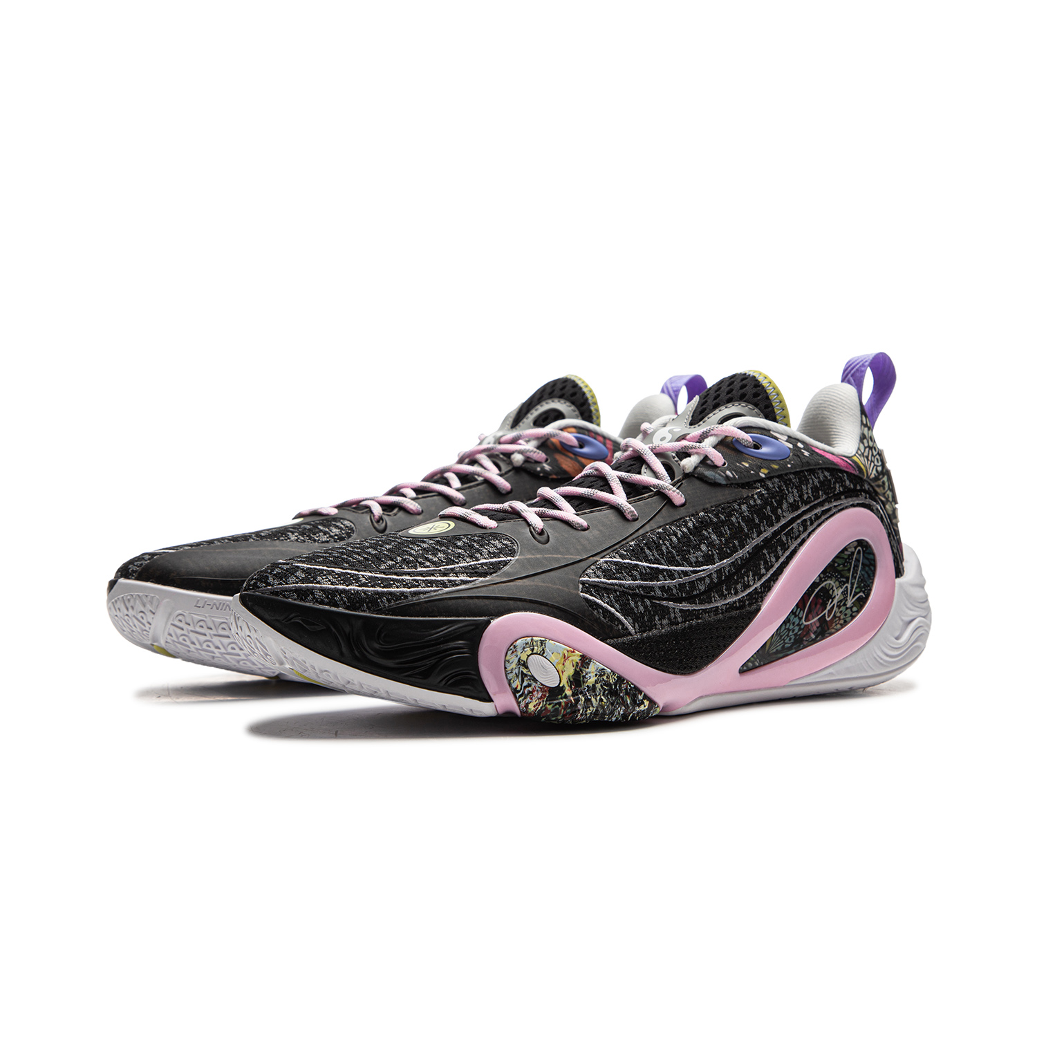 Li Ning DLO1 Cushioning Rebound Grip Low top Basketball Shoes Men’s Black Gray