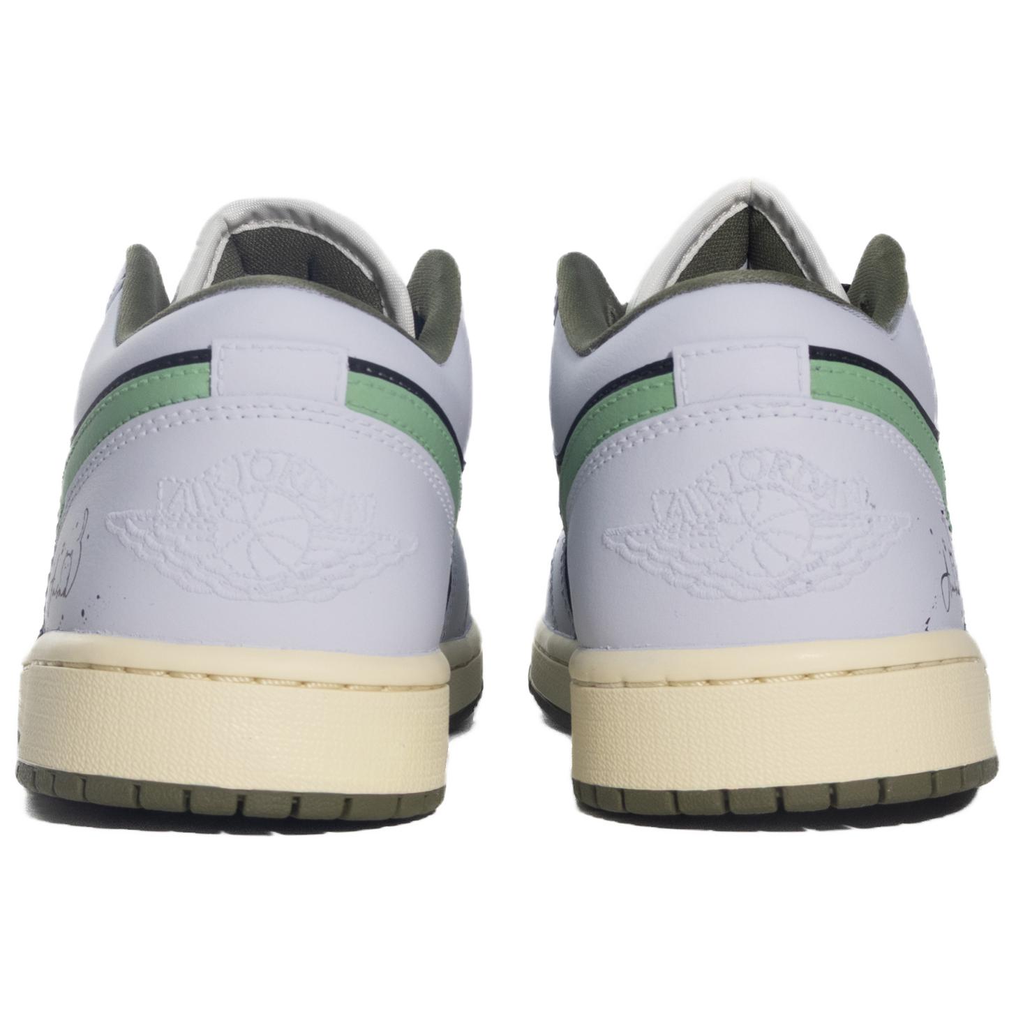 Jordan Air Jordan 1 Leather Comfortable Cushioning Abrasion Resistant Coverage Low top Vintage Basketball Shoes Unisex