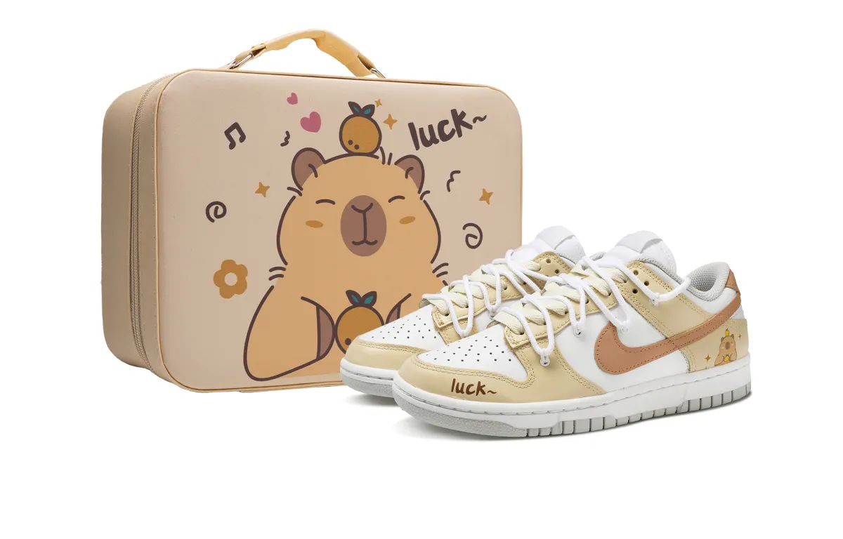 Nike Dunk Tiger Party Slip Resistant Abrasion Resistant Low top Skateboard Shoes Women's Yellow White