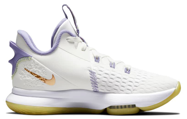 Мужские кроссовки Nike Witness 5 (бело-желто-фиолетовые) — Белый / жёлтый / фиолетовый — фото 2