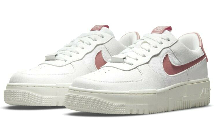 Женские кроссовки Nike Air Force 1 Pixel (белый / розовый) — фото 3