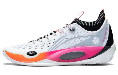 LiNing Wade 808 Ultra Bloom Wear-resistant and Breathable Low-top Basketball Shoes Men's White Pink