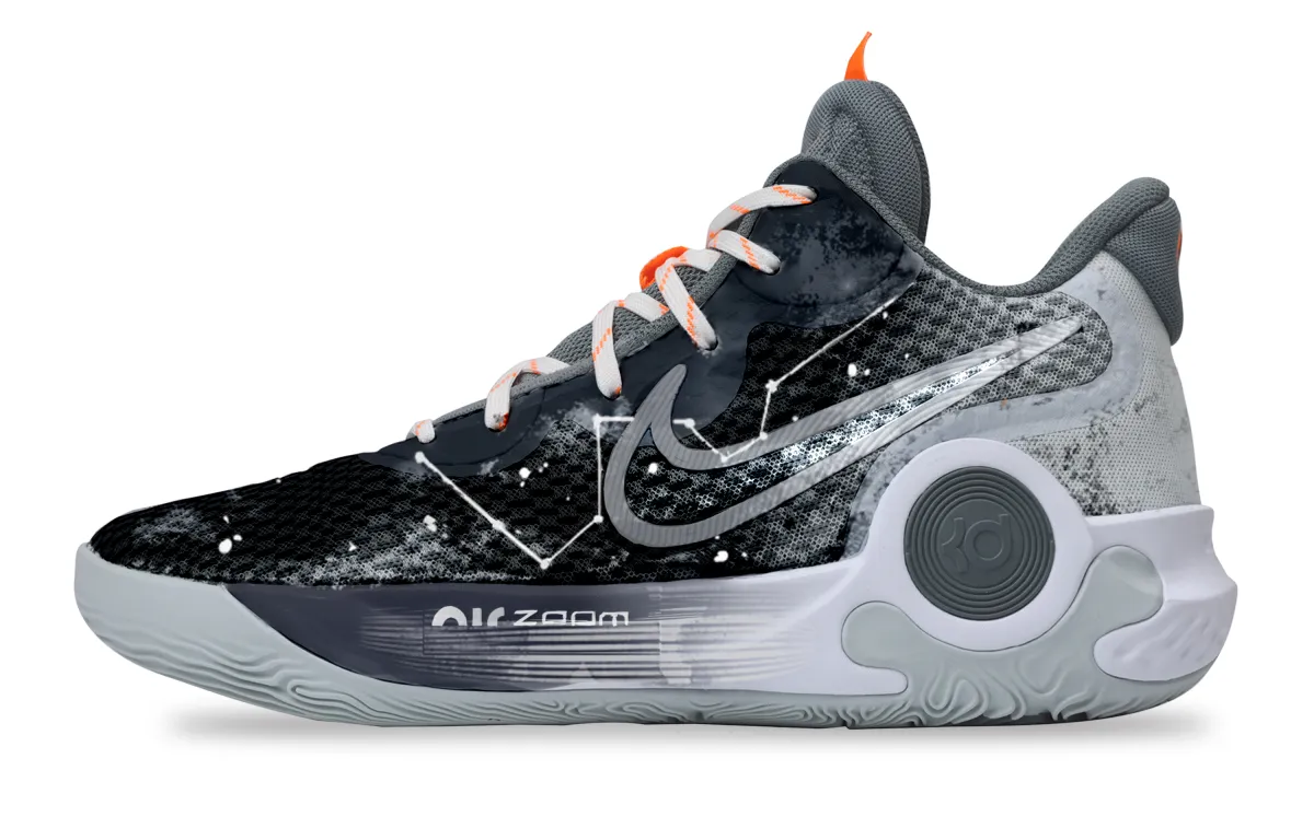 Nike KD Trey 5 IX Starry Cushioning, Wear Resistant Mid top Basketball Shoes Unisex Black Gray