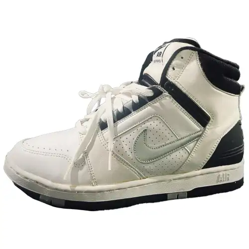 Nike Air Force 2 Slip Resistant Abrasion Resistant High top Basketball Shoes Men's White Black