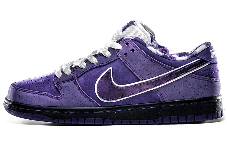 Nike x CONCEPTS Dunk SB Purple Lobster Mid top Skateboard Shoes Unisex Purple Special Gift Box