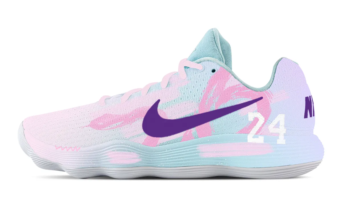 Nike Hyperdunk 2017 Size 24 Pink Snake Cushioning Coverage Support Low top Basketball Shoes Men's