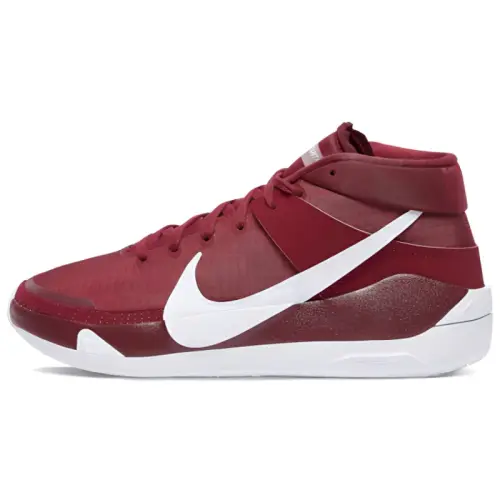 Nike KD 13 TB Promo round head lace shock-absorbing and anti-slip wrapping support balance rebound middle-top practical basketball shoes men's red foreign version
