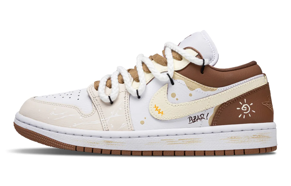 Jordan Air Jordan 1 Mel Cheese Slip Resistant Abrasion Resistant Slip Resistant Abrasion Resistant Low top