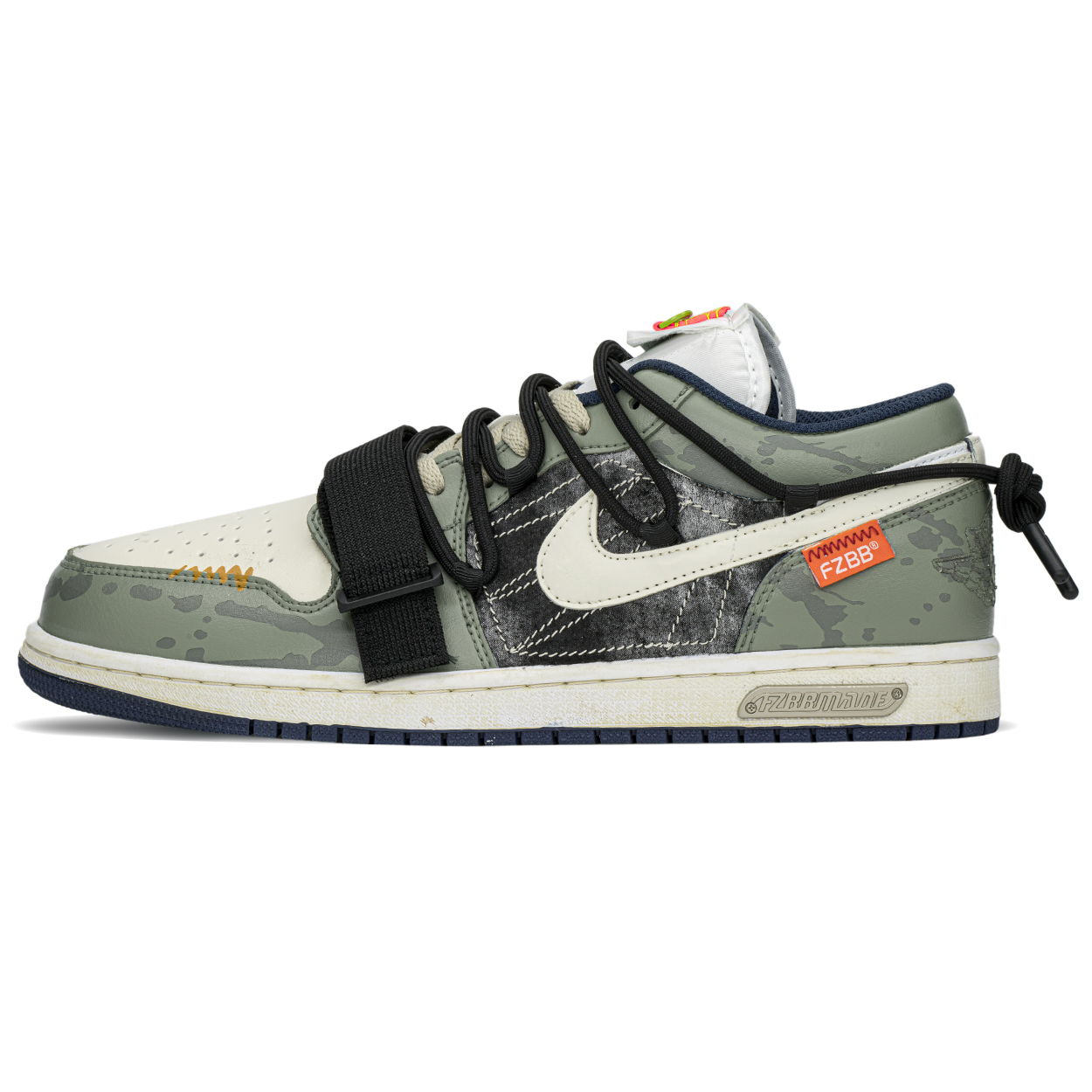Jordan Air Jordan 1 Low top Vintage Basketball Shoes Men's Green Black