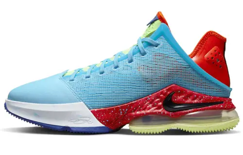 Nike Lebron 19 Low EP James 19 Shock Absorbing, Anti-slip, Wear-resistant, Wrap-resistant, Low-top Basketball Shoes, Men and Women, Blue and Red