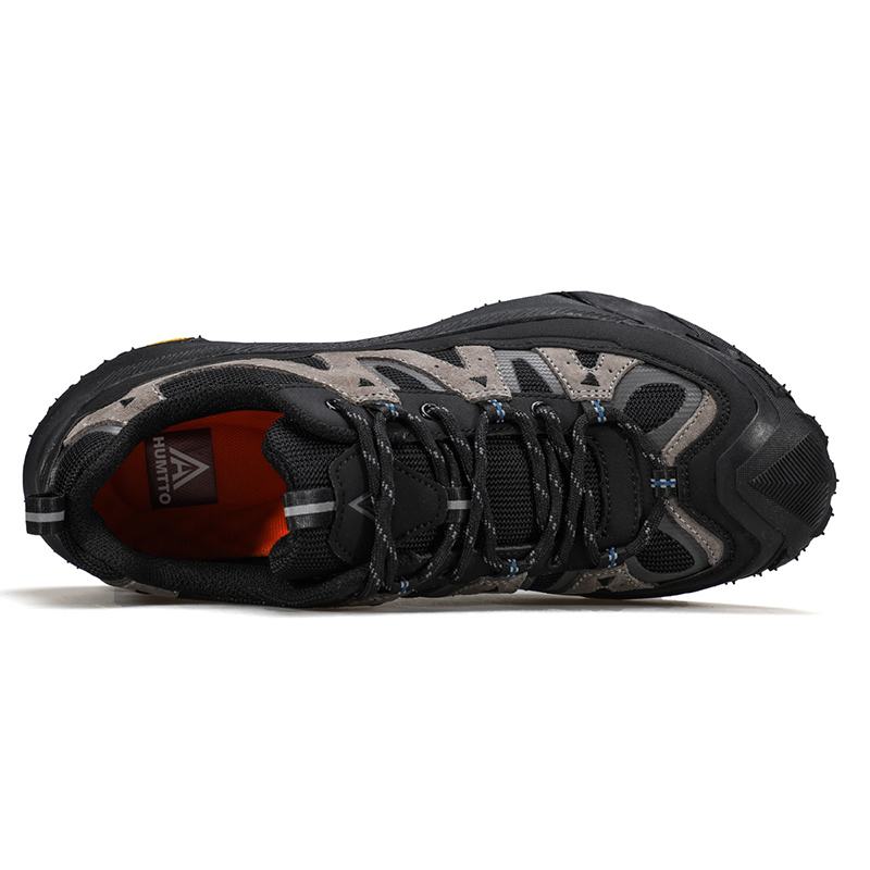 HUMTTO Cushioning Slip Resistant Abrasion Resistant Low top Hiking Shoes Men’s Dark Gray