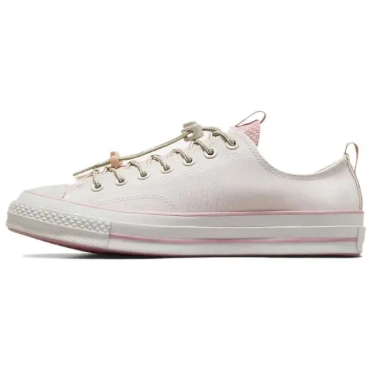 Converse Chuck 70 Versatile Abrasion Resistant Low top Canvas Shoes Unisex White Pink